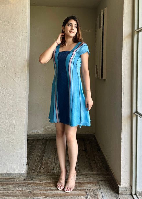 Emma Summer Blue Midi Dress